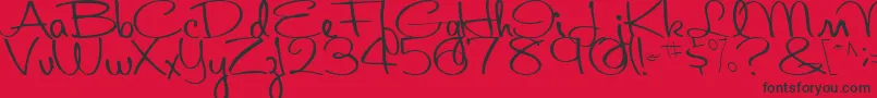 AboutRegularTtstd Font – Black Fonts on Red Background