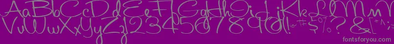 AboutRegularTtstd Font – Gray Fonts on Purple Background