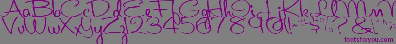 AboutRegularTtstd Font – Purple Fonts on Gray Background