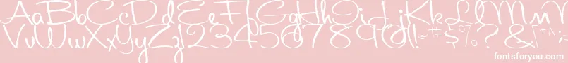 AboutRegularTtstd Font – White Fonts on Pink Background