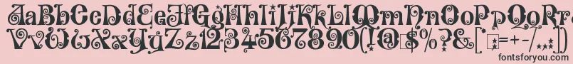 KingthingsWillowless Font – Black Fonts on Pink Background