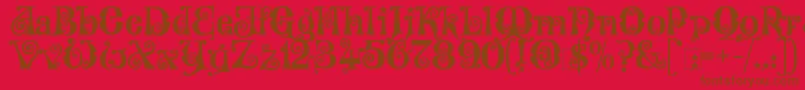 KingthingsWillowless Font – Brown Fonts on Red Background