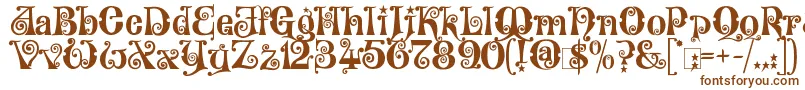 KingthingsWillowless-Schriftart – Braune Schriften auf weißem Hintergrund