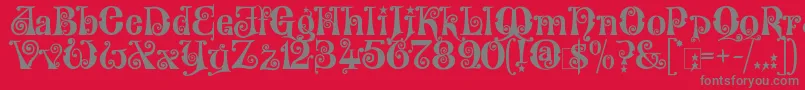 More about KingthingsWillowless Font KingthingsWillowless Font – Gray Fonts on Red Background