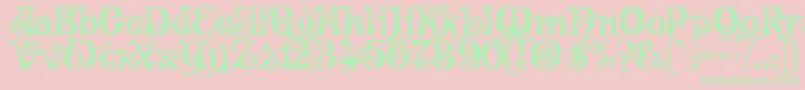 KingthingsWillowless Font – Green Fonts on Pink Background