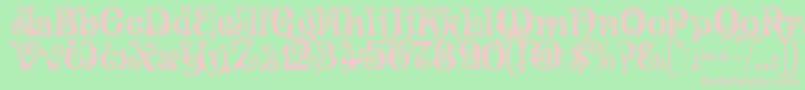 KingthingsWillowless Font – Pink Fonts on Green Background