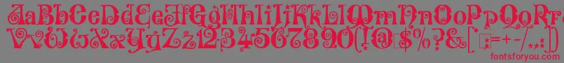 KingthingsWillowless Font – Red Fonts on Gray Background