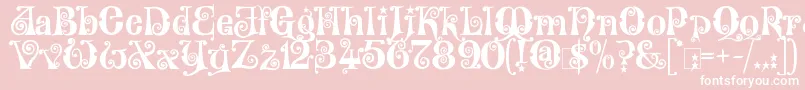 KingthingsWillowless Font – White Fonts on Pink Background