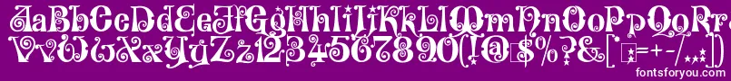 More about KingthingsWillowless Font KingthingsWillowless Font – White Fonts on Purple Background