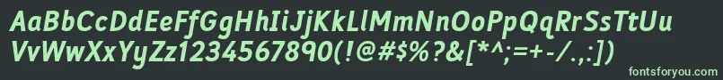 フォントFolderrgBolditalic – 黒い背景に緑の文字
