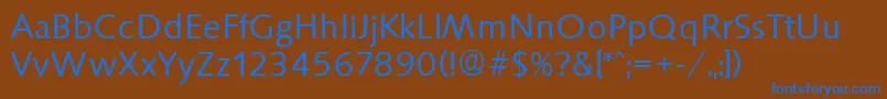 フォントSaxonySerialRegularDb – 茶色の背景に青い文字