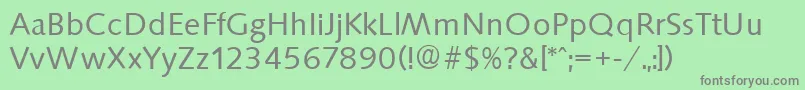 SaxonySerialRegularDb Font – Gray Fonts on Green Background