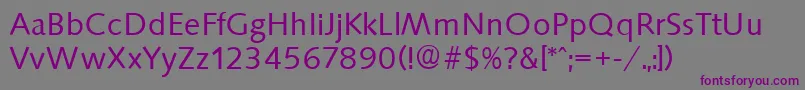 SaxonySerialRegularDb Font – Purple Fonts on Gray Background