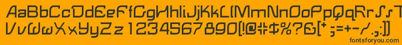 Lemon Font – Black Fonts on Orange Background