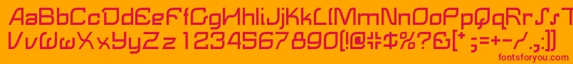 Lemon Font – Red Fonts on Orange Background