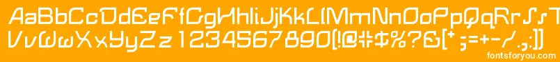 Lemon Font – White Fonts on Orange Background