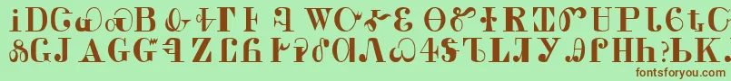 CaldwellRegular Font – Brown Fonts on Green Background