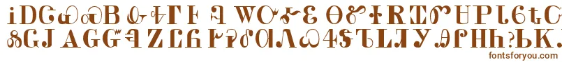 Шрифт CaldwellRegular – коричневые шрифты на белом фоне