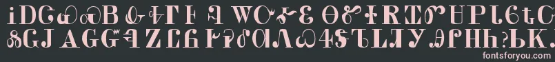 フォントCaldwellRegular – 黒い背景にピンクのフォント