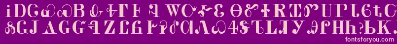 CaldwellRegular Font – Pink Fonts on Purple Background