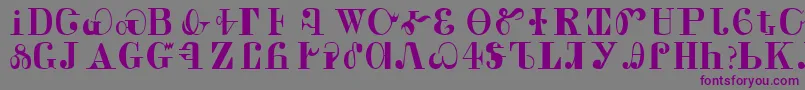 CaldwellRegular-Schriftart – Violette Schriften auf grauem Hintergrund