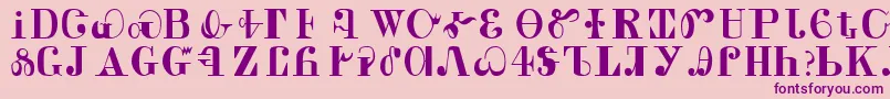 CaldwellRegular Font – Purple Fonts on Pink Background