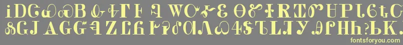 CaldwellRegular Font – Yellow Fonts on Gray Background