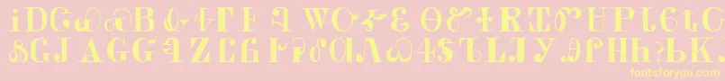 CaldwellRegular Font – Yellow Fonts on Pink Background