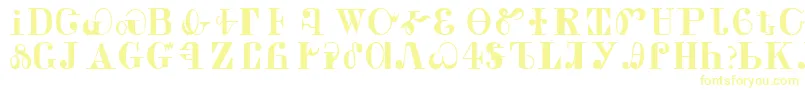 CaldwellRegular Font – Yellow Fonts on White Background