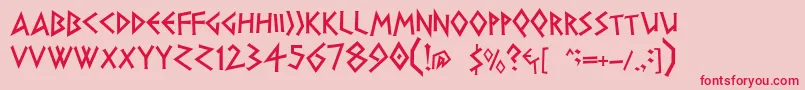 Ds Greece Font – Red Fonts on Pink Background