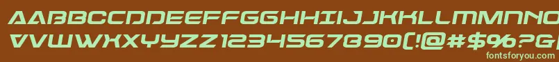 Dameronsemital-fontti – vihreät fontit ruskealla taustalla