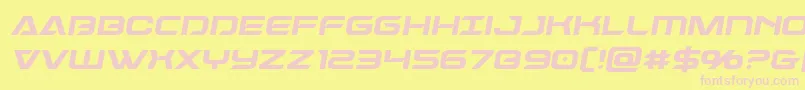 フォントDameronsemital – ピンクのフォント、黄色の背景