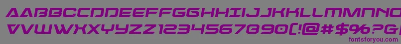 フォントDameronsemital – 紫色のフォント、灰色の背景
