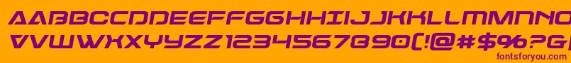 Шрифт Dameronsemital – фиолетовые шрифты на оранжевом фоне