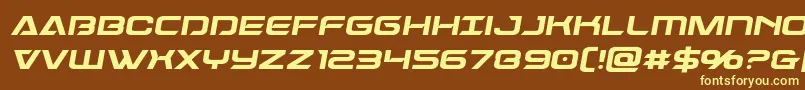 Dameronsemital-fontti – keltaiset fontit ruskealla taustalla