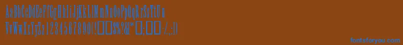 ElvensskLight Font – Blue Fonts on Brown Background
