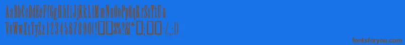 ElvensskLight-Schriftart – Braune Schriften auf blauem Hintergrund