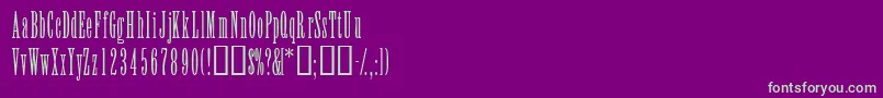 ElvensskLight-Schriftart – Grüne Schriften auf violettem Hintergrund