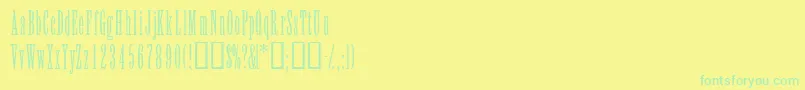 ElvensskLight Font – Green Fonts on Yellow Background