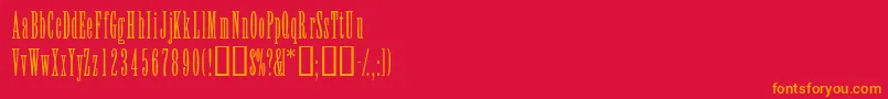 ElvensskLight Font – Orange Fonts on Red Background