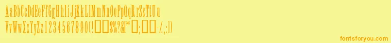 ElvensskLight Font – Orange Fonts on Yellow Background