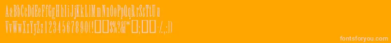 ElvensskLight Font – Pink Fonts on Orange Background