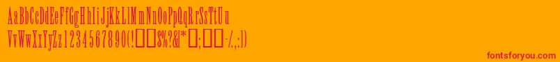 ElvensskLight Font – Red Fonts on Orange Background