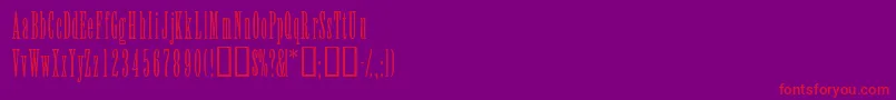ElvensskLight-Schriftart – Rote Schriften auf violettem Hintergrund