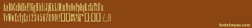 ElvensskLight Font – Yellow Fonts on Brown Background