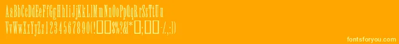 ElvensskLight Font – Yellow Fonts on Orange Background