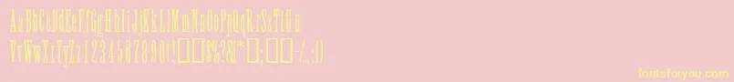 ElvensskLight Font – Yellow Fonts on Pink Background