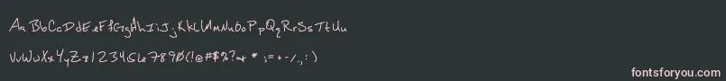 フォントDarylShort – 黒い背景にピンクのフォント