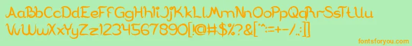 DeliciousChoice Font – Orange Fonts on Green Background