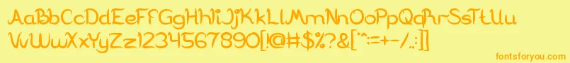 DeliciousChoice Font – Orange Fonts on Yellow Background